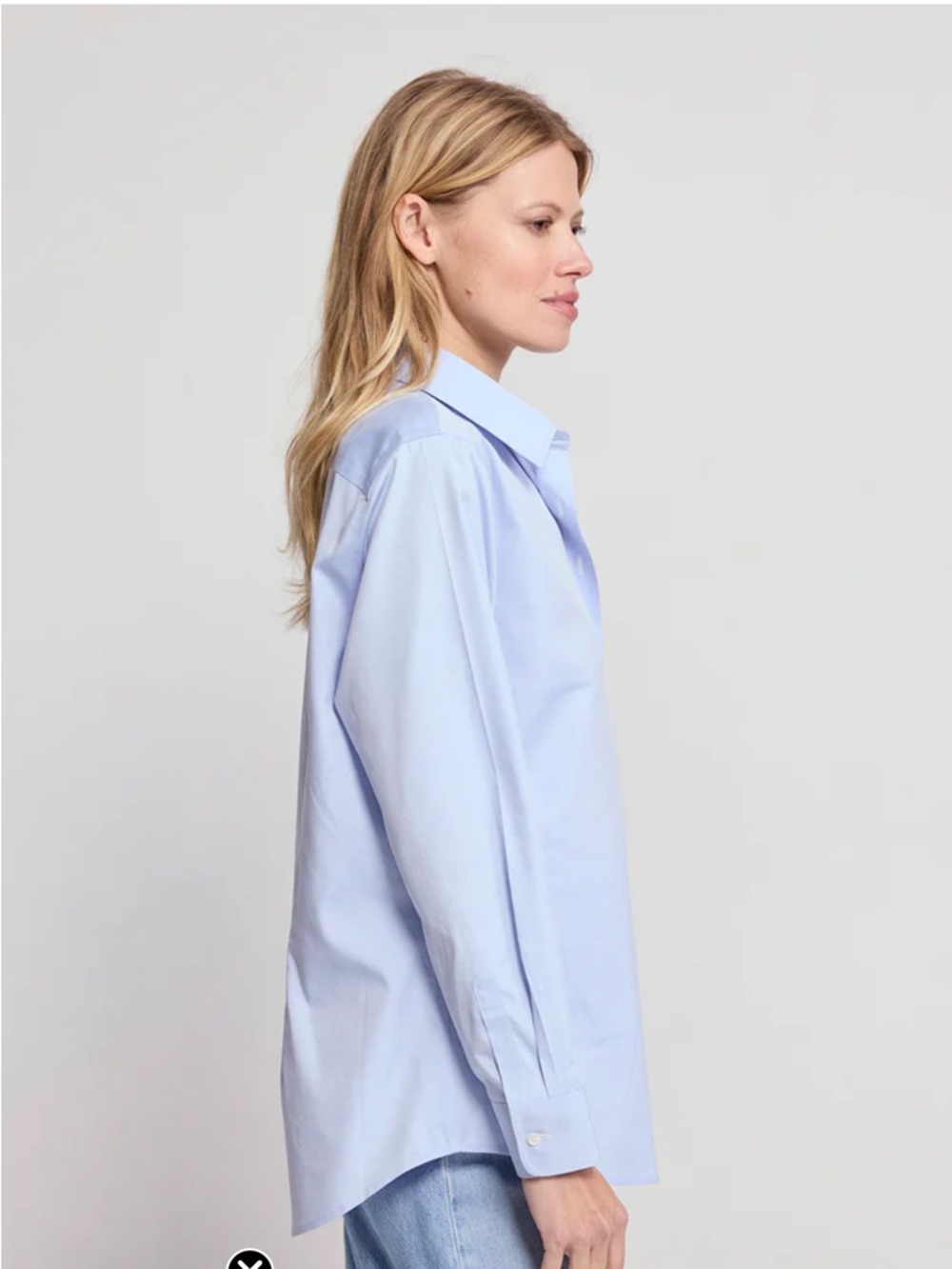 NWT The Jet Set Boyfriend Shirt in Blue Dawn - Picture 3 of 15